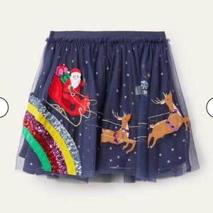 NWT mini boden Sequin Appliqué Tulle Skirt